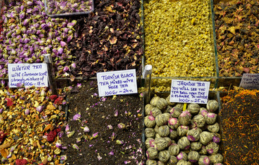 Spices at the Spice Market in Istanbul, Turkey