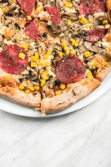 Fresh italian pizza, restaurant menu template