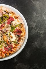 Fresh italian pizza, restaurant menu template