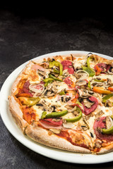 Fresh italian pizza, restaurant menu template