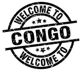 welcome to Congo black stamp