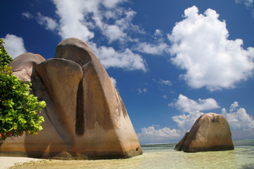 Insel La Digue, Anse Source d Argent, Seychellen, Afrika