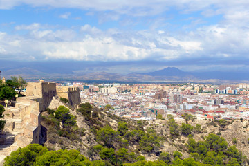 Aerial view of the northern part of the city of Alicante, in Spain.