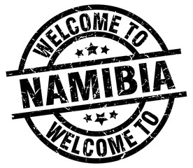 welcome to Namibia black stamp