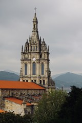 church architecture in Bilbao city Spain