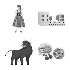 Isolated object of  and traditional sign. Collection of  and historic stock symbol for web.