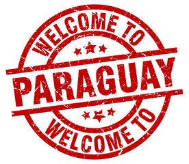welcome to Paraguay red stamp