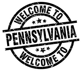 welcome to Pennsylvania black stamp