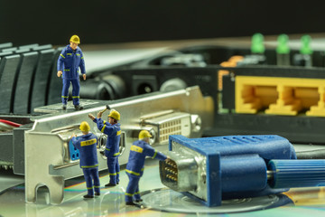 Miniature people maintenance electronic device component.