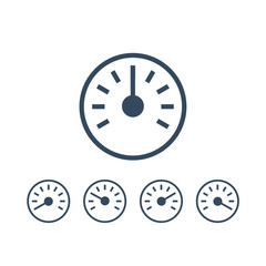 Info-graphic gauge elements. Speedometer set icons or sign with arrow. Vector. ..