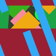 Flat material design - Creative vector trend seamless