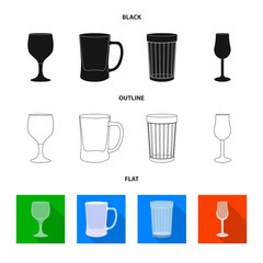 Vector design of form and celebration icon. Collection of form and volume stock symbol for web.