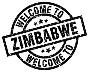 welcome to Zimbabwe black stamp