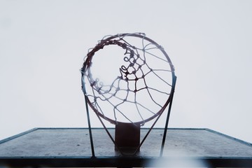 Street ball. Outdoor basketball.