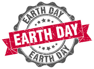 earth day stamp. sign. seal