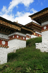 Fototapeta na wymiar buddhist monument (Druk Wangyal Chortens) in Bhutan