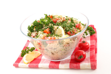 tabbouleh isolated on white background
