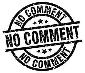 no comment round grunge black stamp