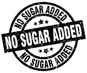 no sugar added round grunge black stamp