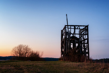 Ruiny starego wiatraka w Malawiczach na Podlasiu © podlaski49
