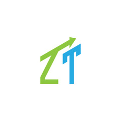 initial letter logo with growing arrows