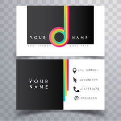 Music business card template