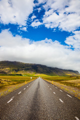 The main Iceland highway in Tundra