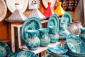 pottery at the Moroccan Bazaar