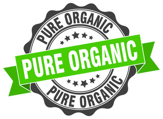 Obraz premium pure organic stamp. sign. seal