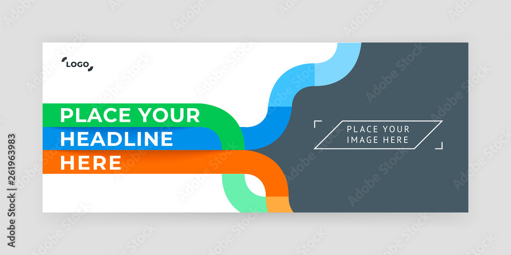 Canvas Prints template of a bright horizontal banner