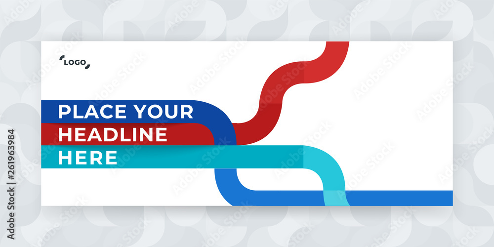 Canvas Prints template of a bright horizontal banner