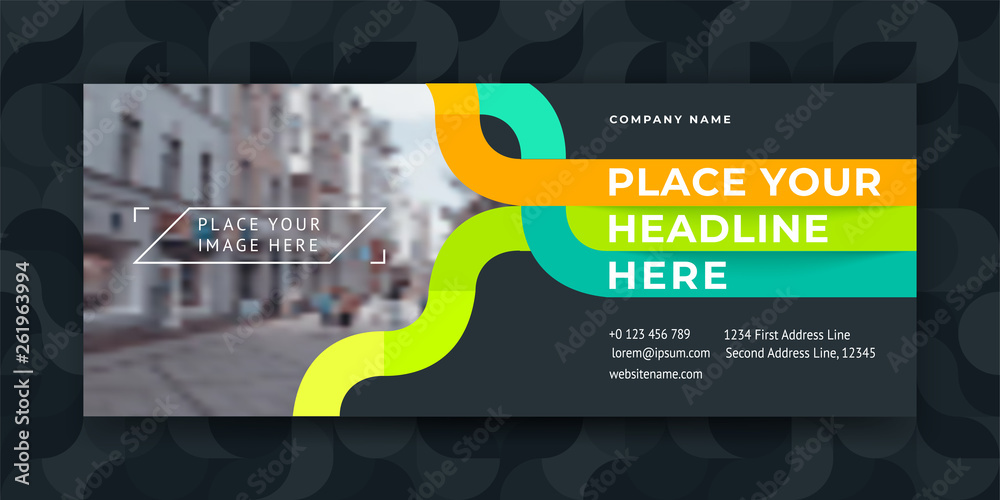 Canvas Prints template of a bright horizontal banner