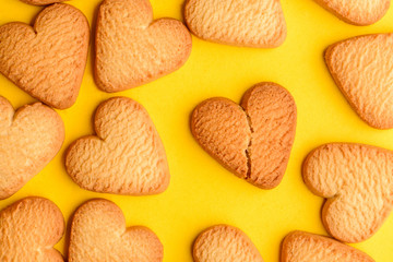 Heart shaped shortbread cookies