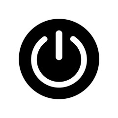 Power button icon, logo isolated on white background