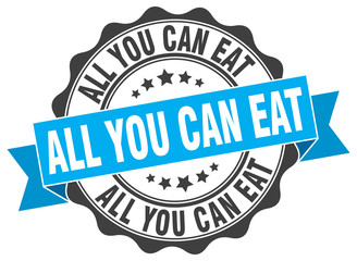 all you can eat stamp. sign. seal