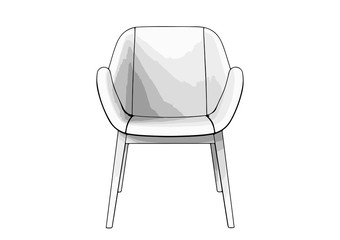 sketch chair vector