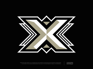 Modern professional letter emblem for sport teams