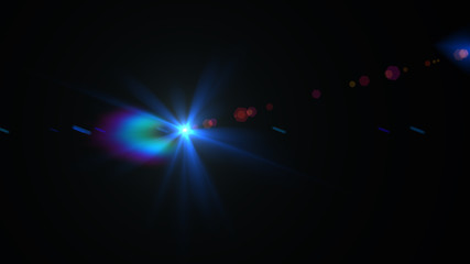 Blue Bright Lens Flare