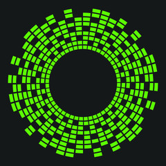 Equalizer music sound wave circle vector symbol icon design. Equalizer icon isolated.