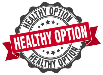Fototapeta premium healthy option stamp. sign. seal
