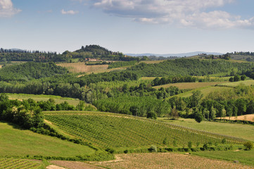 Fototapeta na wymiar Picturesque landscape of Tuscany