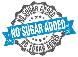 no sugar added stamp. sign. seal