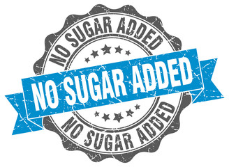 no sugar added stamp. sign. seal