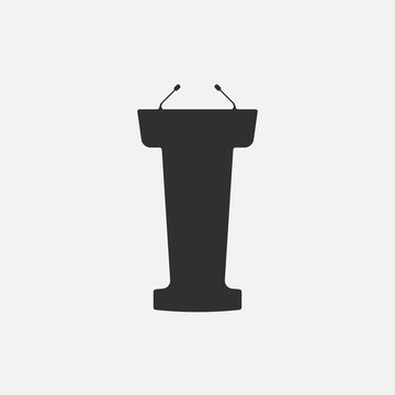 recommend clip art: Tribune icon. Simple Podium Icon isolated on white background. Vector illustration.