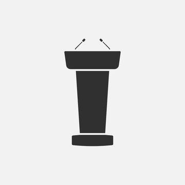 recommend clip art: Tribune icon. Simple Podium Icon isolated on white background. Vector illustration.