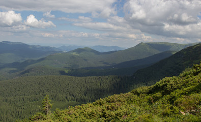 Trekking in the Carpathians through Petros to Hoverla along the Montenegrin ridge to Pop Ivan