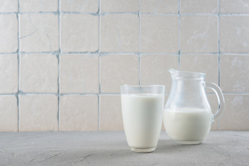 Milk on the kitchen table