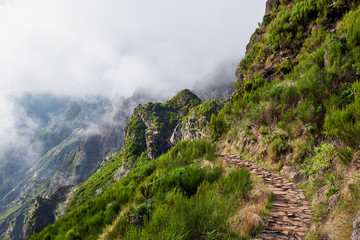Landscape of Madeira island mountains