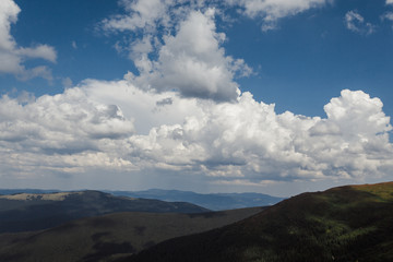 clouds over the mountains