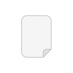 Flat design style vector of blank paper icon on white. Colored outlines.